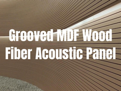 15mm 18mm 21mm Phân tường gỗ âm thanh rãnh để trang trí hấp thụ âm thanh