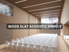High NRC MDF Acoustic Wood Slat Panels, Văn phòng gỗ slates bảng âm thanh