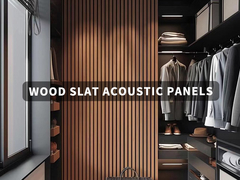 Chất chống âm Walnut Acoustic Wood Slat Panel Eco Friendly Engineered Veneer Finish