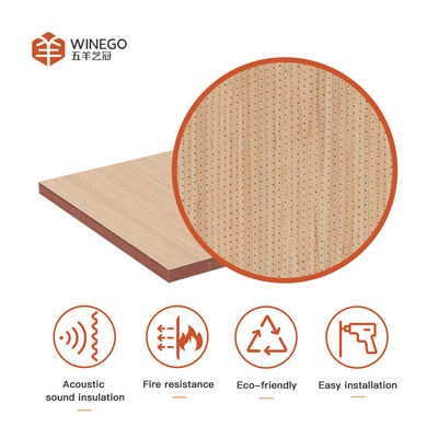 Gỗ trang trí Super Micro Perforated bảng âm thanh Veneer HPL Melamine Finish