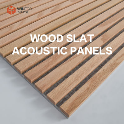 Veneer Finish Cây Slate Acoustic Bức tường, gỗ Acoustic gạch trần 600x2400mm