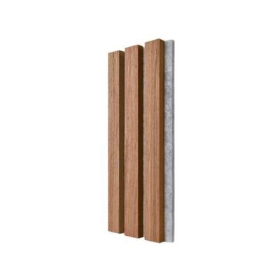 Chất chống âm Walnut Acoustic Wood Slat Panel Eco Friendly Engineered Veneer Finish